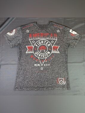 American Fighter Graphic Tee XL Made in USA MMA Biker Style Shirt Mens